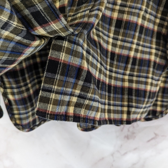Everlane Shirt Womens Brown Flannel Boxy Plaid Button Up Pockets - Picture 7 of 15